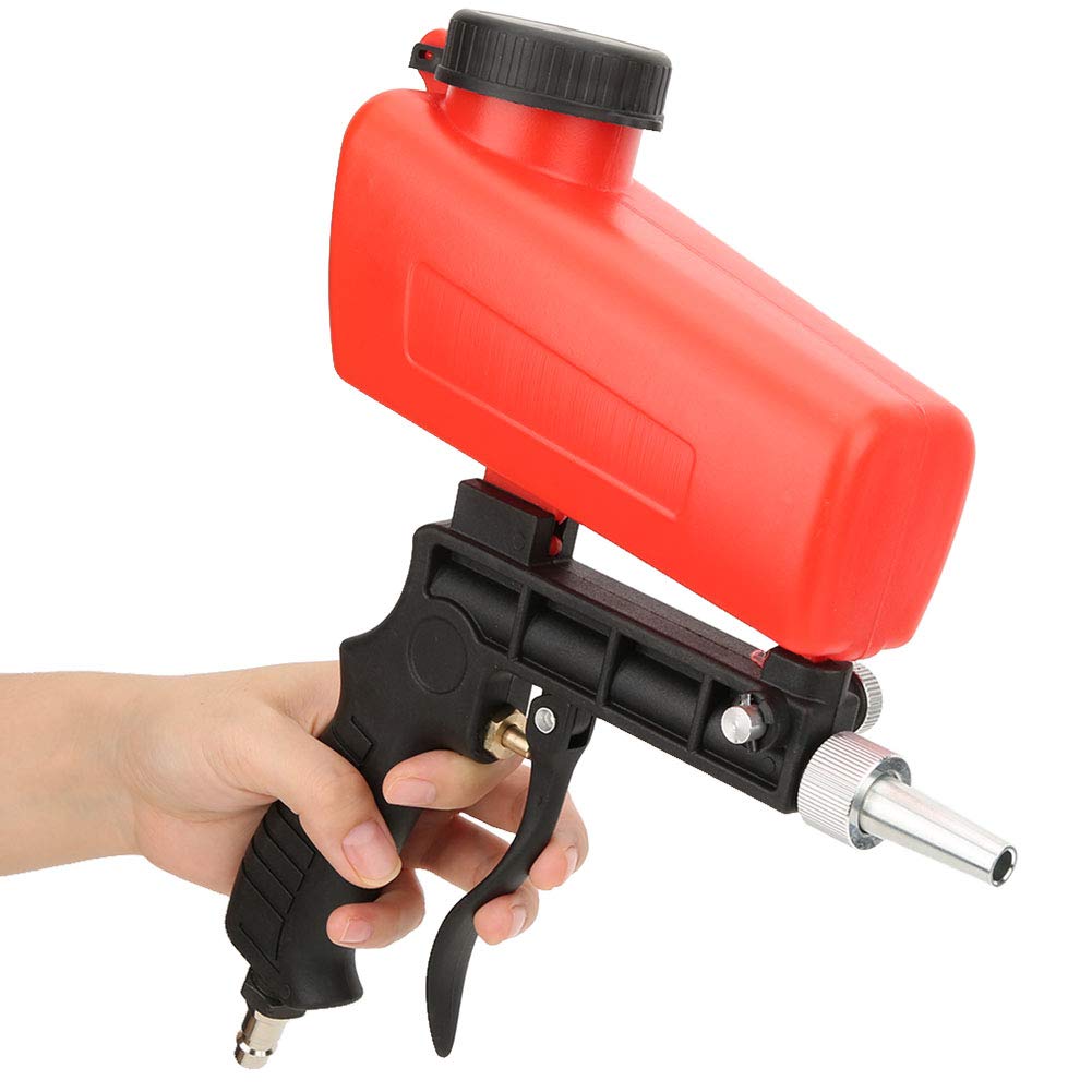 Portable Mini Air Sand Blaster Gun - Handheld Gravity Feed Sandblaster Tool with 1/4in Air Inlet for DIY Projects, Metal Cleaning & Surface Preparation
