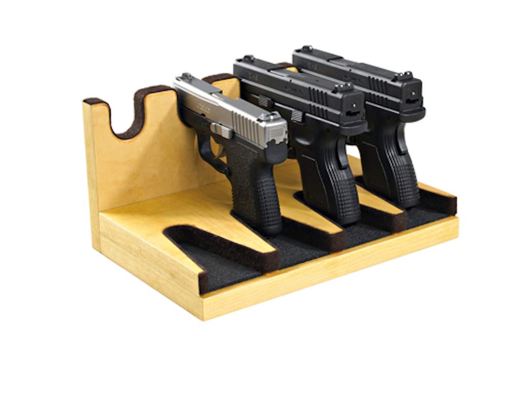 Pistol Storage Rack for 4 Guns - Secure Wall Mounted Gun Holder for Home, Office & Range Organization | Perfect for Firearm Enthusiasts & Gun Safety