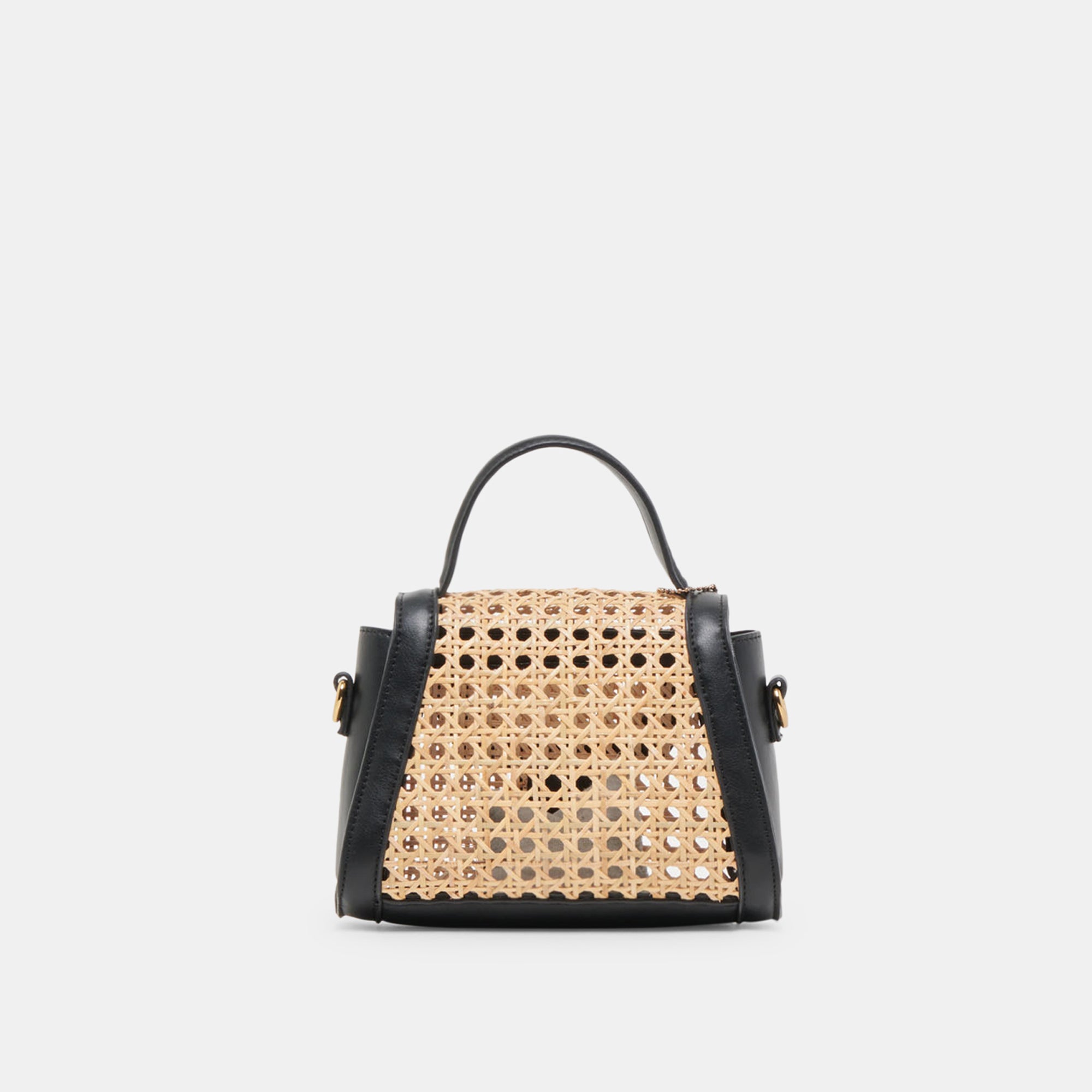 TROPEZ Crossbody Bag in Black & Natural Cane - Stylish and Durable Handbag for Women, Perfect for Everyday Use, Travel, and Casual Outings