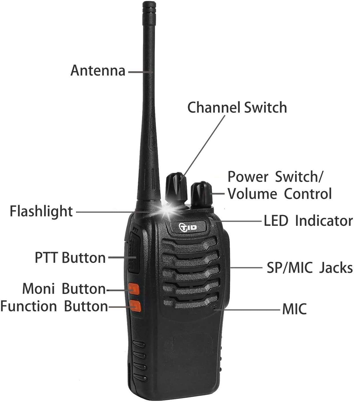 TD V2 2W FRS Two-Way Radios - License Free Walkie Talkies (10 Pack, 20 Pack, 30 Pack) for Outdoor Adventures, Camping, Hiking & Emergency Communication