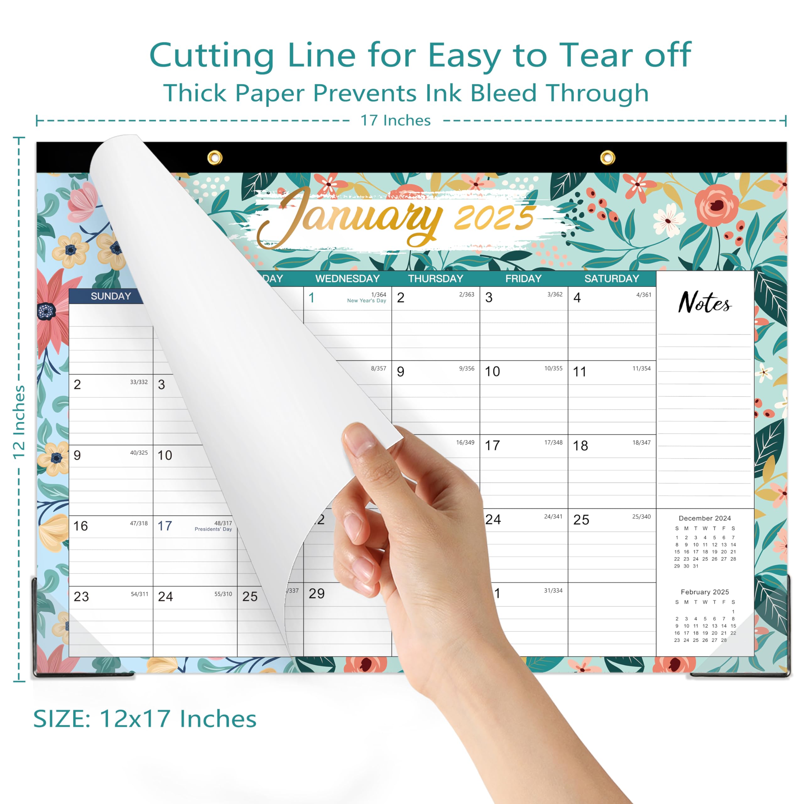 2024-2025 Academic Planner Calendar (July 2024 - December 2025) | 18-Month Large Desk Calendar 17