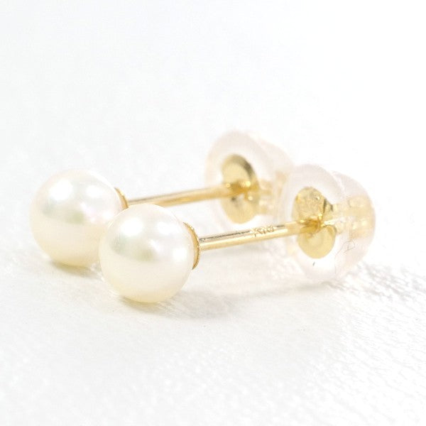 18K Yellow Gold Pearl Earrings for Women - Classic Elegant Stud Earrings for Wedding, Party & Everyday Wear