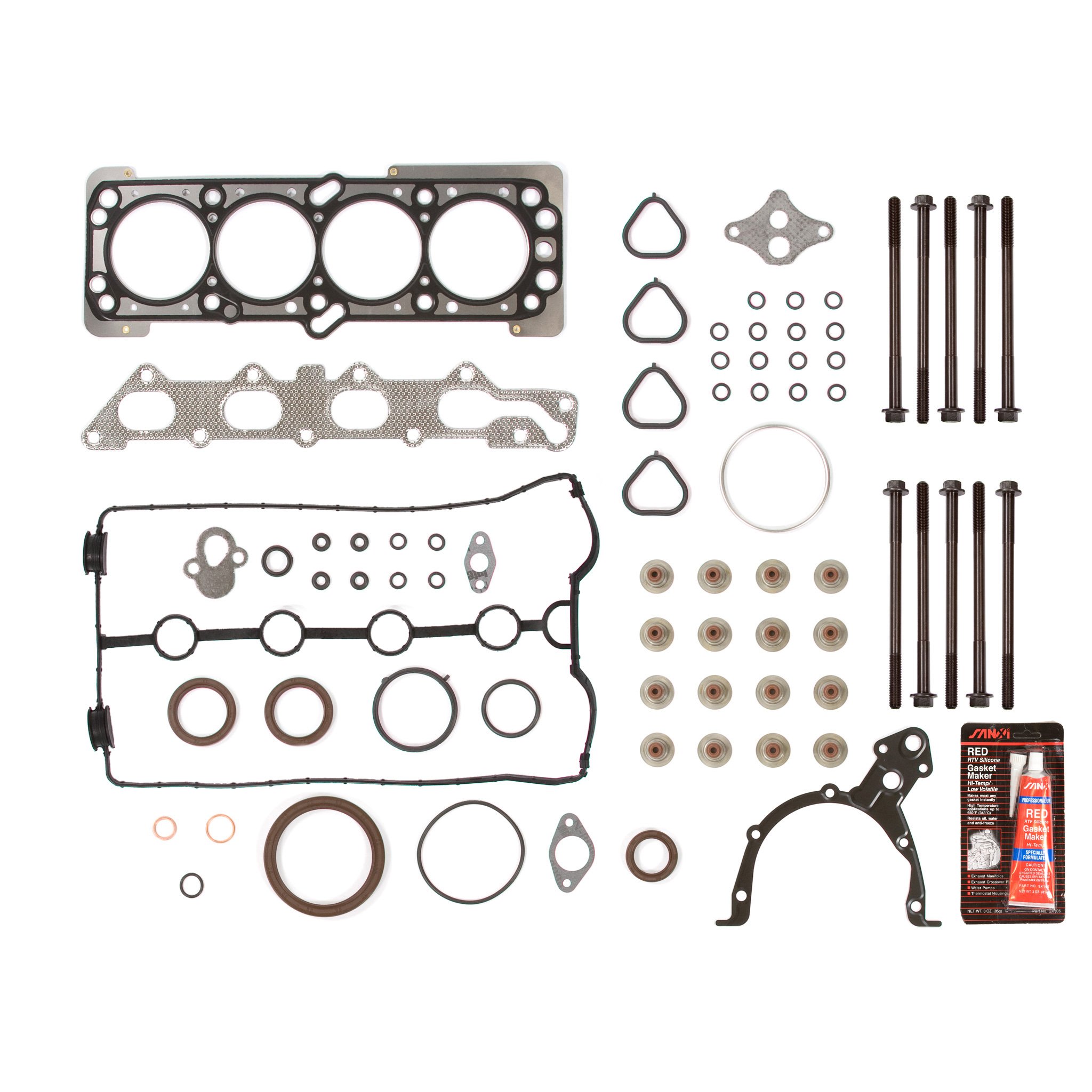 Full Gasket Set Intake & Exhaust Valves Compatible with 2006-2008 Chevrolet Aveo/Aveo5 1.6L DOHC Engine - Perfect for Engine Repair & Maintenance, Valve Cover Seal Replacement, and Head Gasket Installation