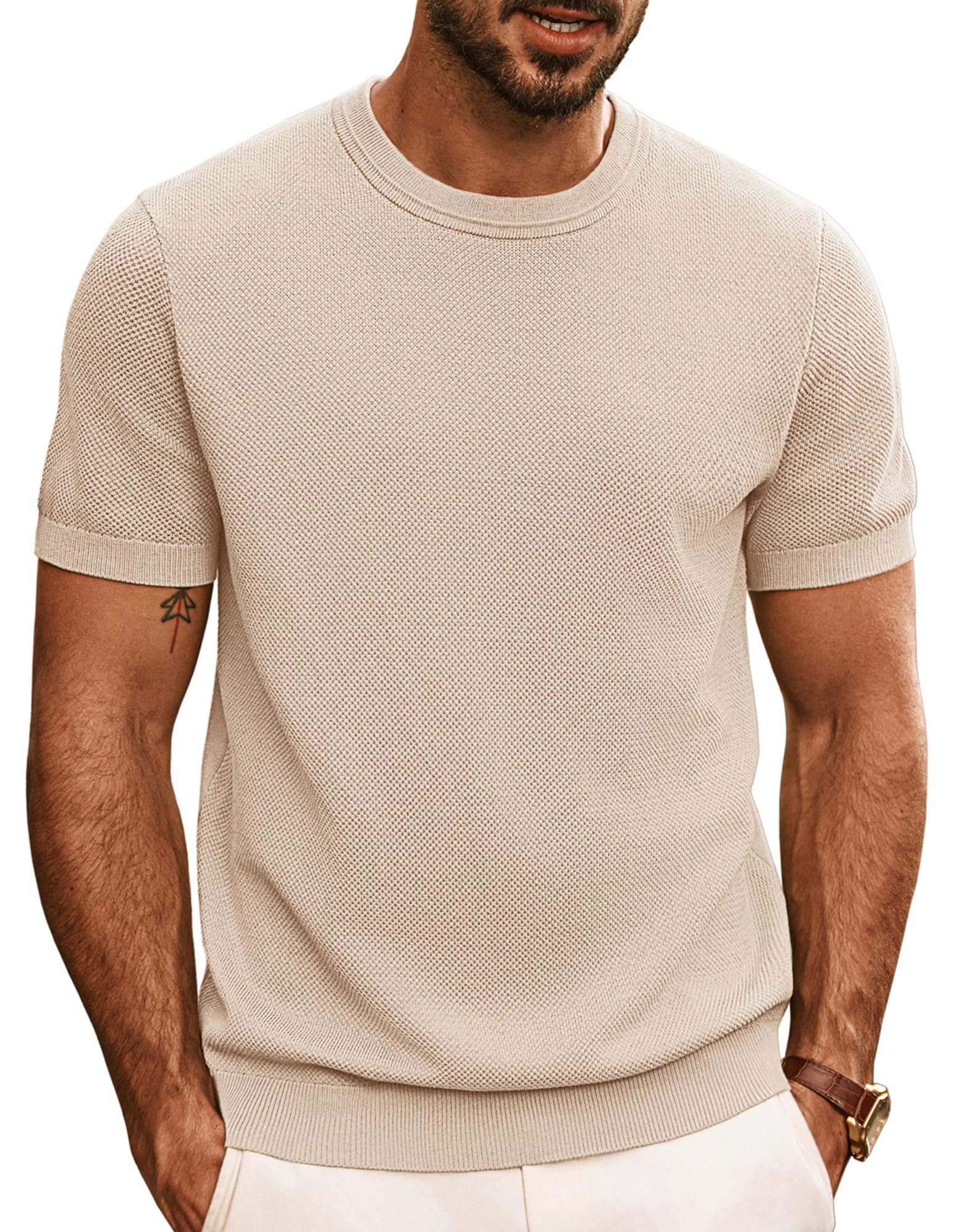 PJ PAUL JONES Men's Casual T-Shirts - Classic Short Sleeve Crewneck Solid Knit Tee Shirts for Everyday Wear, Gym & Street Style