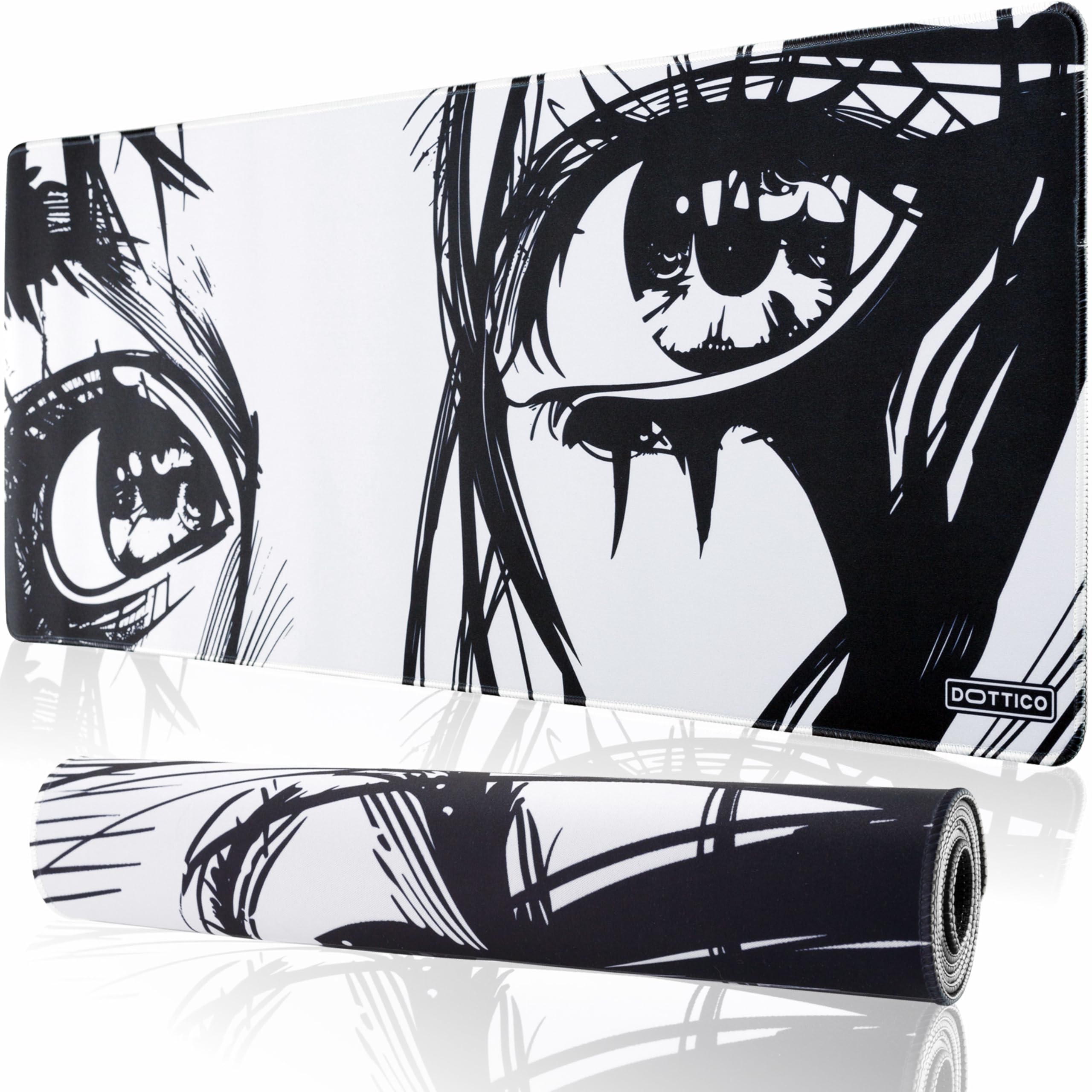 Extra Large Gaming Mouse Pad - Non-Slip Waterproof Desk Mat for Keyboard & Mouse - 31.5x11.8 Inch (80x30cm) PC Gaming Setup with Stitched Edges - Anime Design - Perfect for Esports, Office Work & Home Computer Use