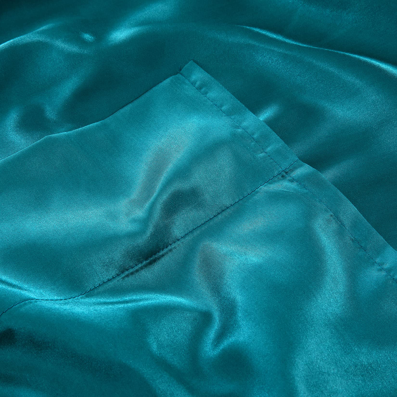Luxury Satin King Flat Sheet - 1-Piece Teal Bed Sheet, Ultra Soft & Breathable for Comfortable Sleep | Perfect for Master Bedroom, Guest Room & Hotel Use
