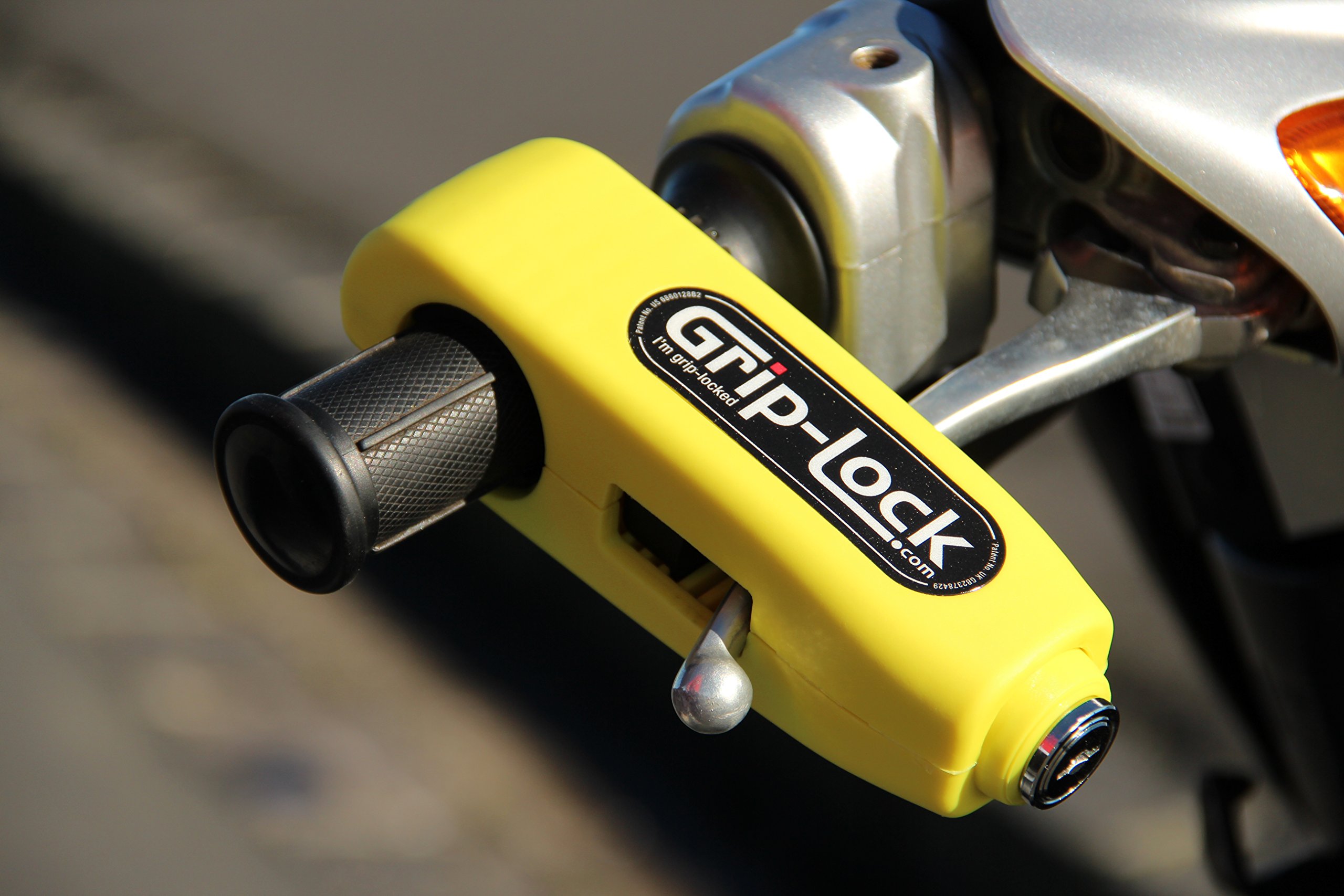 High Security Motorcycle & Scooter Lock - Bright Yellow Anti-Theft Disc Brake Lock for Outdoor Parking & Travel Protection