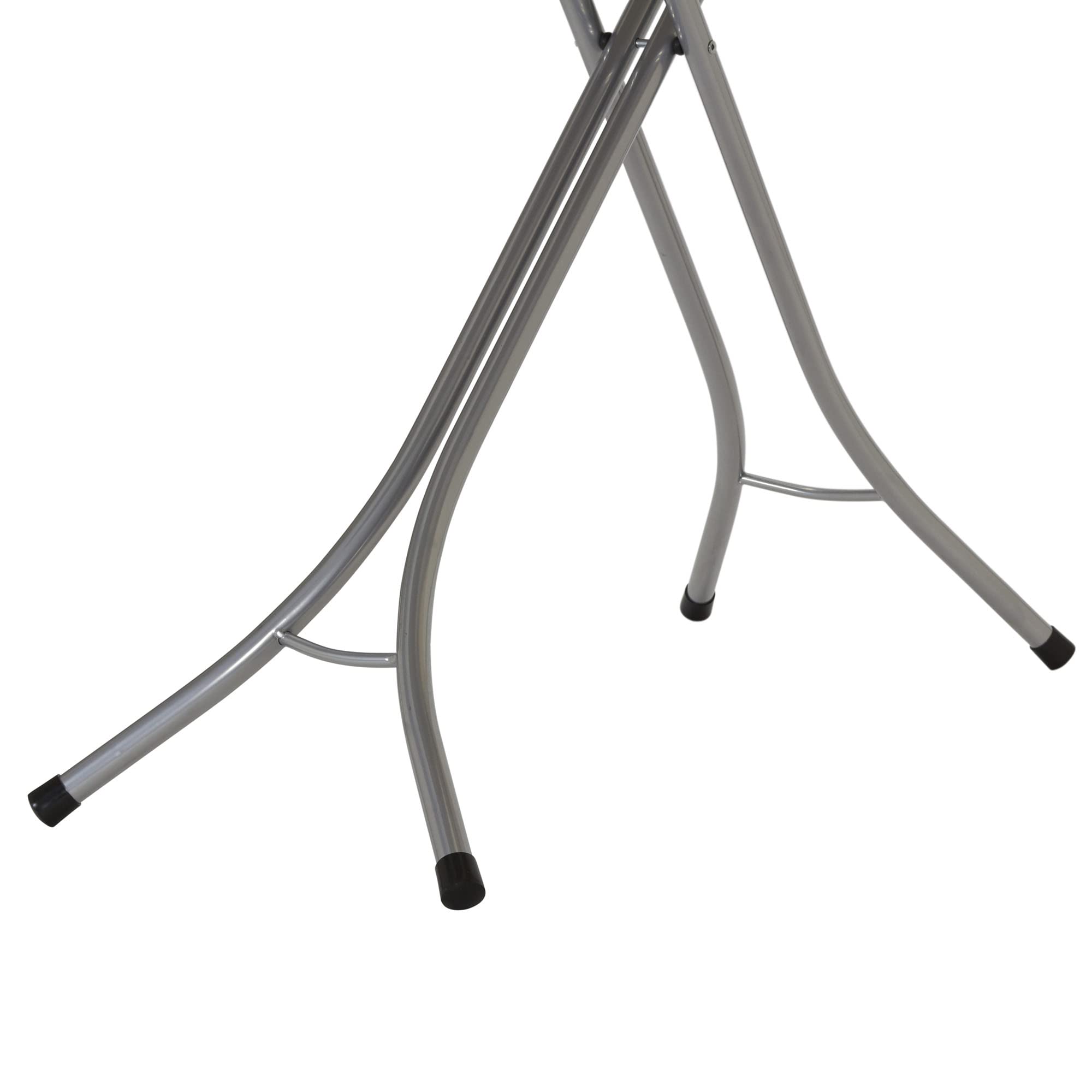 Wide Top Ironing Board with Steel Top & Fixed Iron Rest - 4-Leg Design, Fiber Pad, Scorch & Stain Resistant - Silver Frame & Silicone-Coated Cotton Cover - Perfect for Home Laundry, Sewing Projects & Professional Garment Care