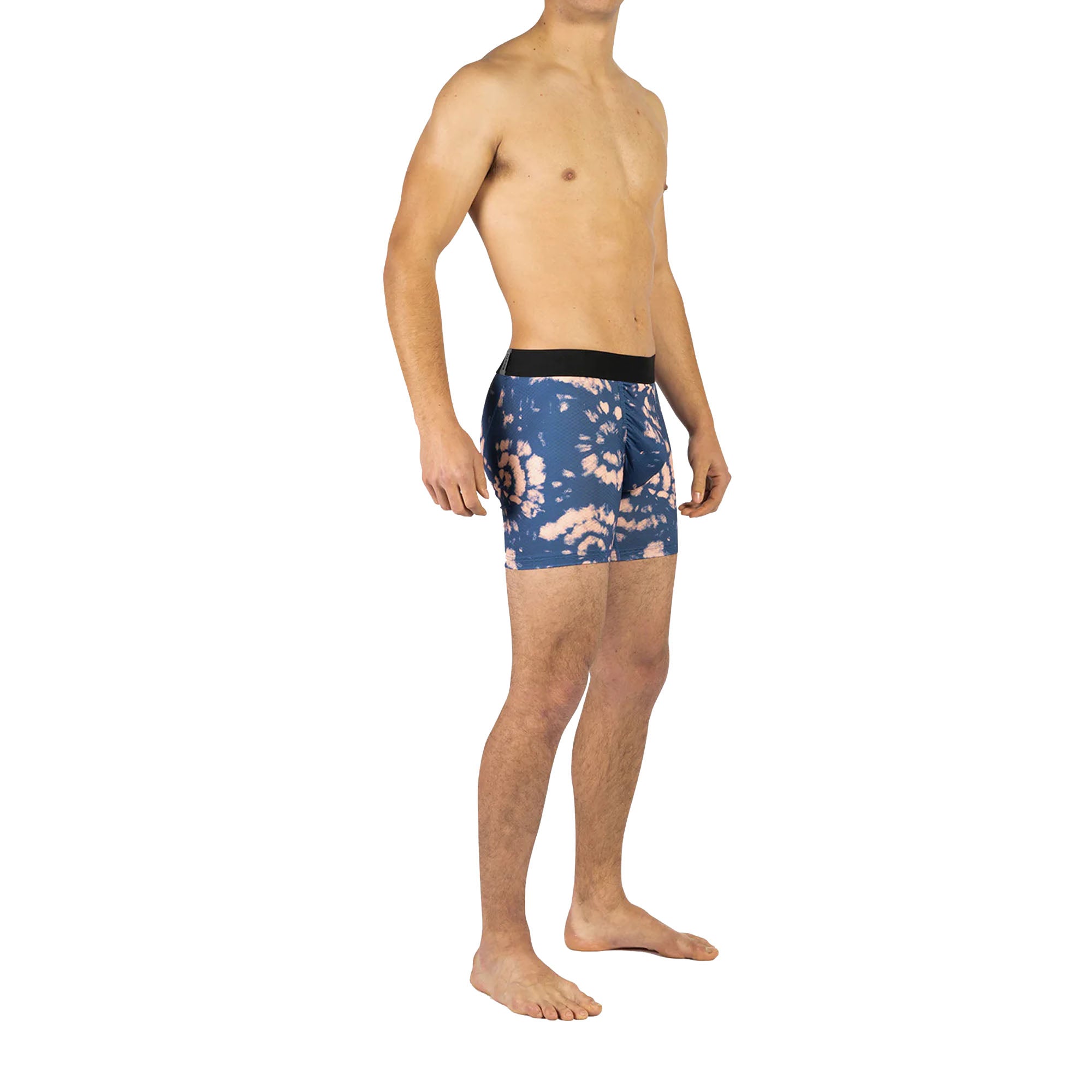 BN3TH Entourage Men's Boxer Briefs - Tie Dye Navy Acid Wash Underwear | Soft Breathable Cotton Boxer Shorts for Everyday Comfort & Active Lifestyle