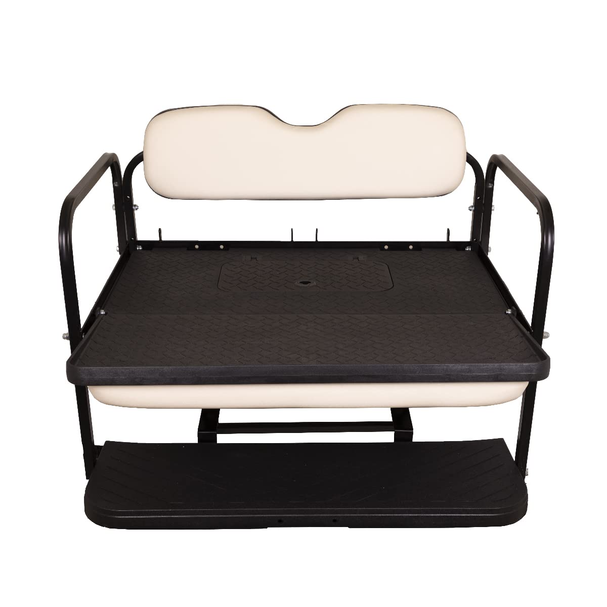 GTW MACH3 Club Car DS Golf Cart Rear Seat Kit - Heavy Duty Steel Frame | Fits 1982-2000 Models | White | Perfect for Golf Courses, Resorts & Personal Use
