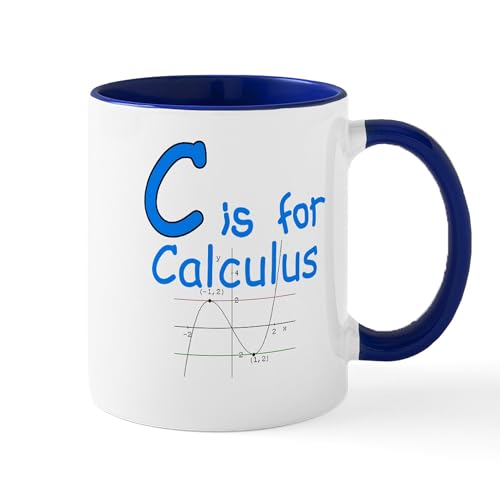 White/Navy Inside - C Is For Calculus Mug