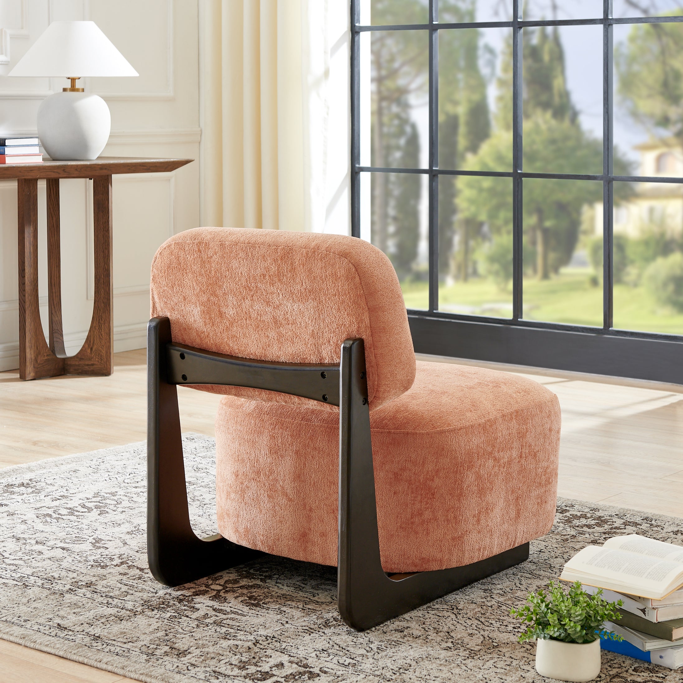 Solara Modern Accent Chair with Solid Wood Frame - Roundhill Furniture - Stylish Living Room Seating for Home & Office Decor