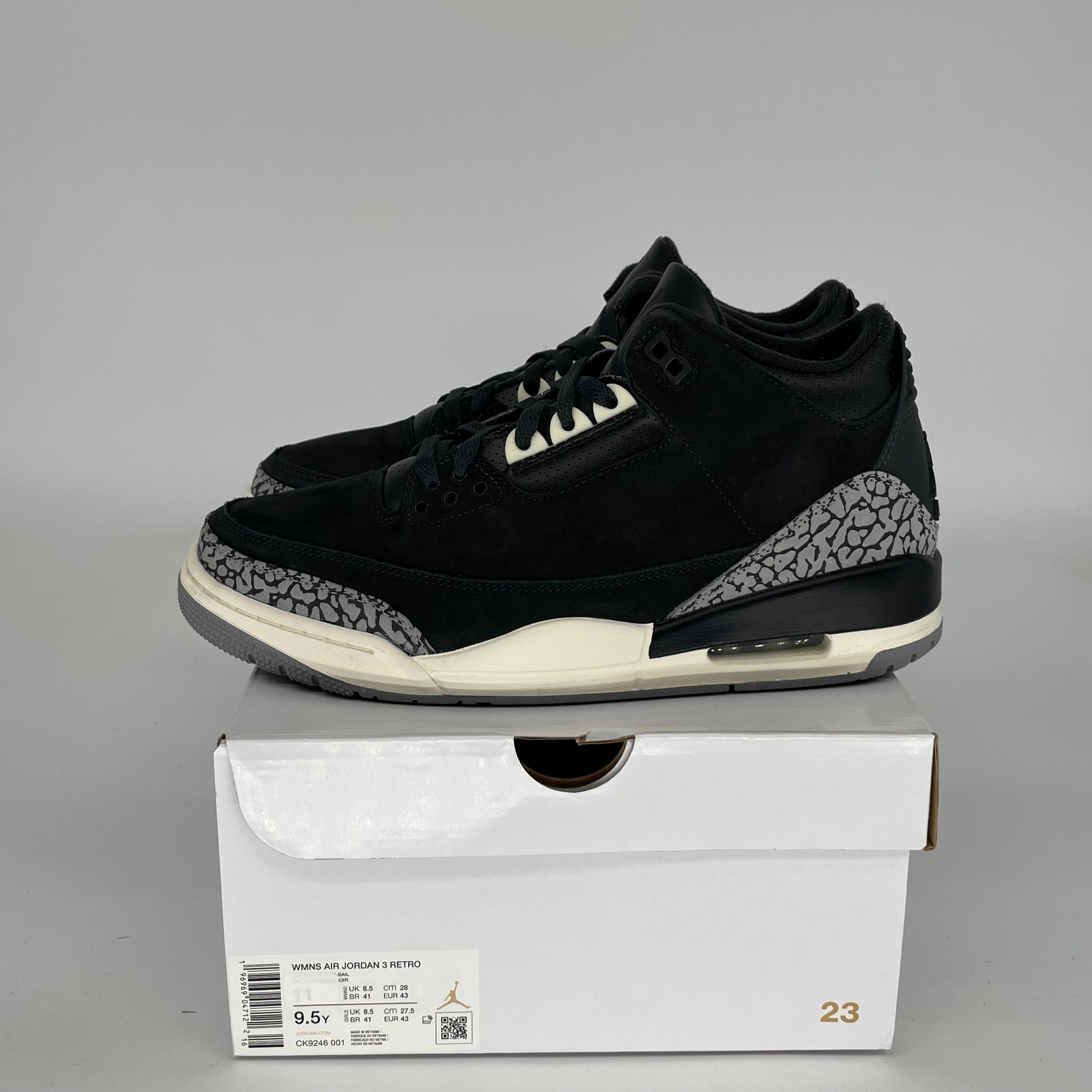AIR JORDAN 3 OFF NIOR W Women's Basketball Shoes Size 9.5/11W Black CK9246-001 - Perfect for Streetwear, Gym & Casual Outfits