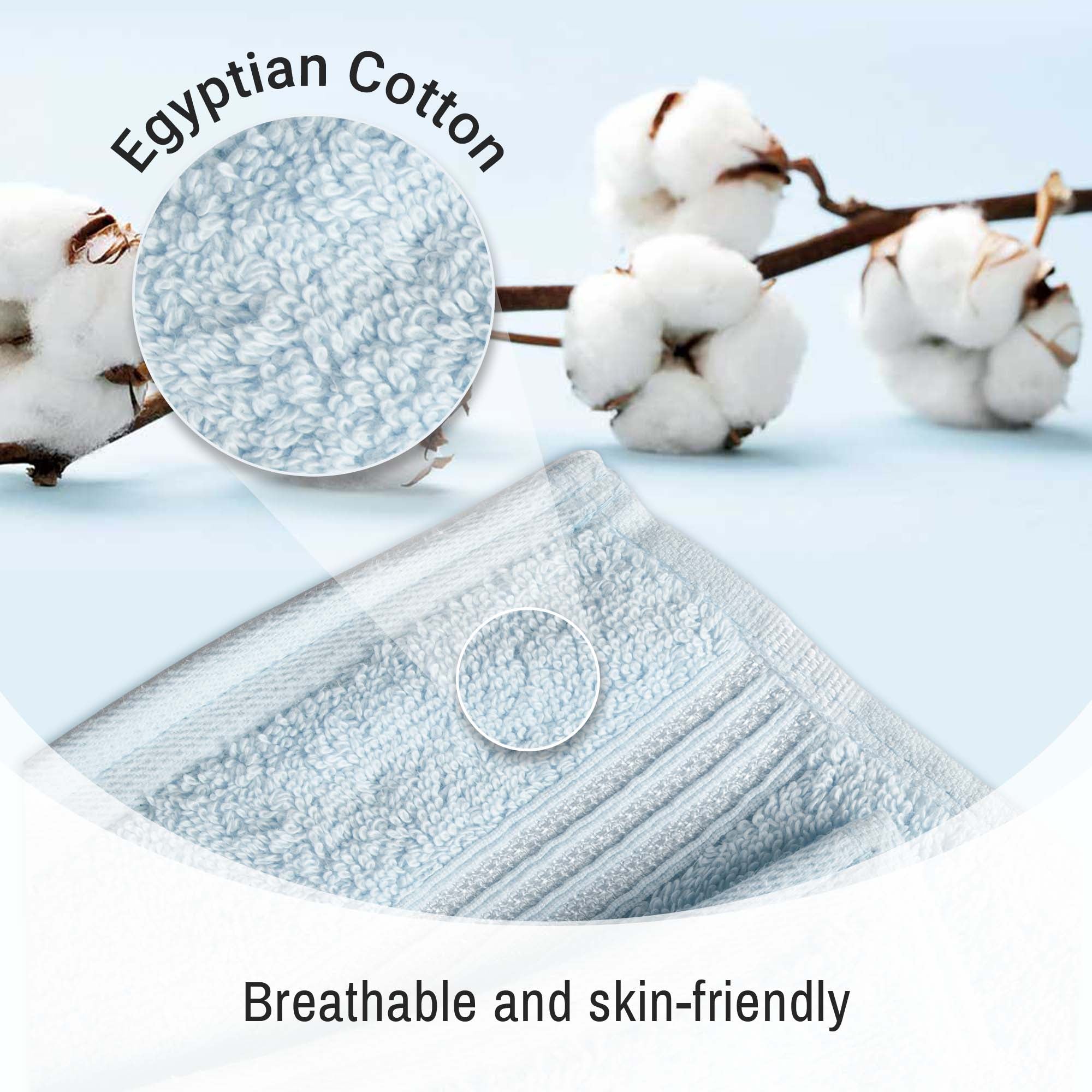 Premium Egyptian Cotton Bath Towels Set of 2 - Ultra Soft & Highly Absorbent - Luxury Bath & Spa, Beach, Gym Essentials for Home & Travel