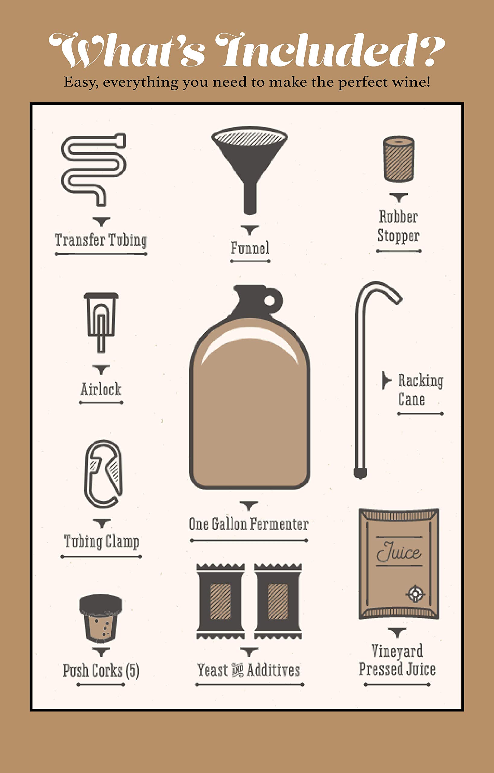 Craft A Brew Home Wine Making Kit – Complete 1 Gallon Cabernet Sauvignon Starter Set with Ingredients & Supplies – Perfect for Beginners – Ultimate DIY Winemaking Experience for Gifts, Parties & Home Brewing Enthusiasts
