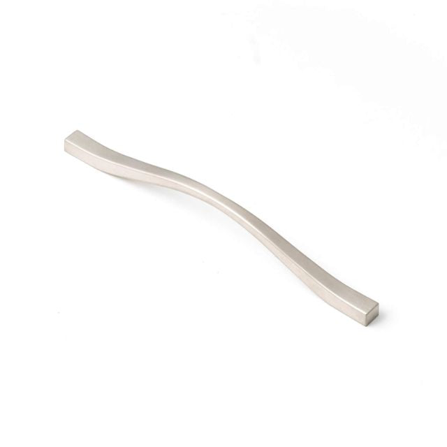 Castella Dune Curved Wave Handle in Dull Brushed Nickel - Modern Cabinet Pulls for Kitchen & Bathroom Renovation
