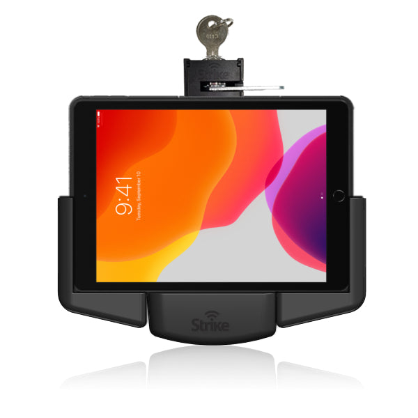 Strike Rugged Case Compatible iPad 10.2 (7th/8th/9th Gen) Lockable Car Mount Holder - Landscape View for DIY Installation | Perfect for Road Trips, Delivery Drivers & Fleet Vehicles