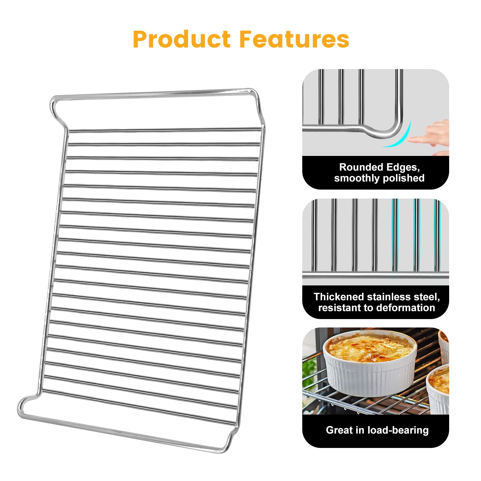 Stainless Steel Replacement Oven Rack for Breville BOV900BSS Air Fryer Toaster Oven - 16.5