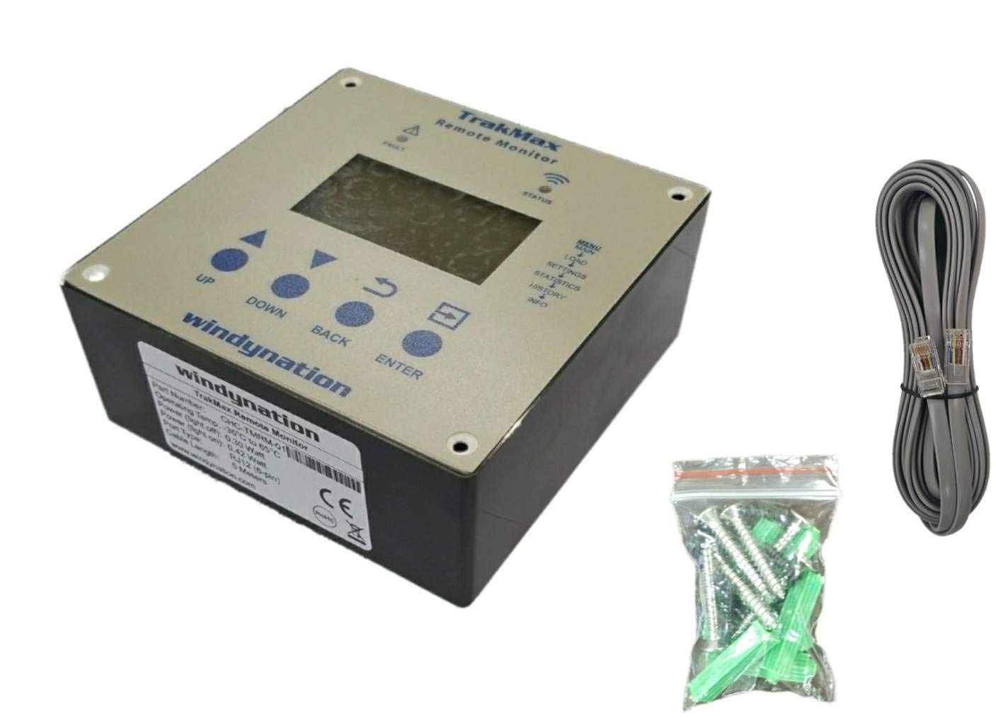 WindyNation TrakMax 40A MPPT Solar Charge Controller - 12V/24V for Sealed, AGM, Gel & Lithium Batteries with Remote Meter Kit | Perfect for RV, Marine, Off-Grid & Home Solar Systems