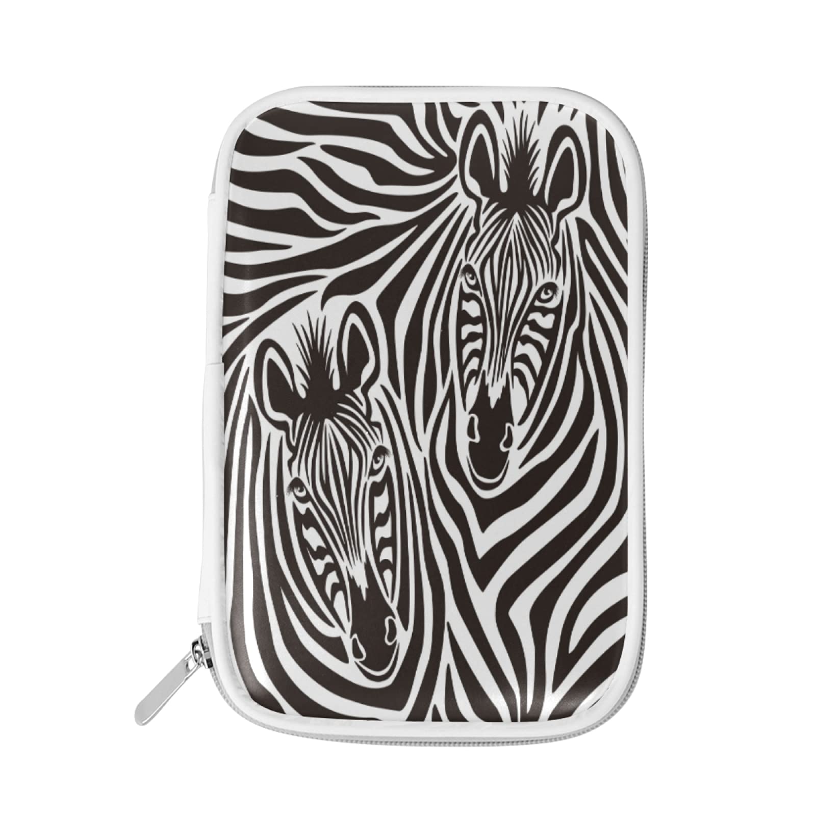Abstract Animal Zebra Print Pencil Case - Stylish Zippered Stationery Holder for School & Office - Perfect Makeup Bag for Women & Girls - Great for Travel, Work & Everyday Use