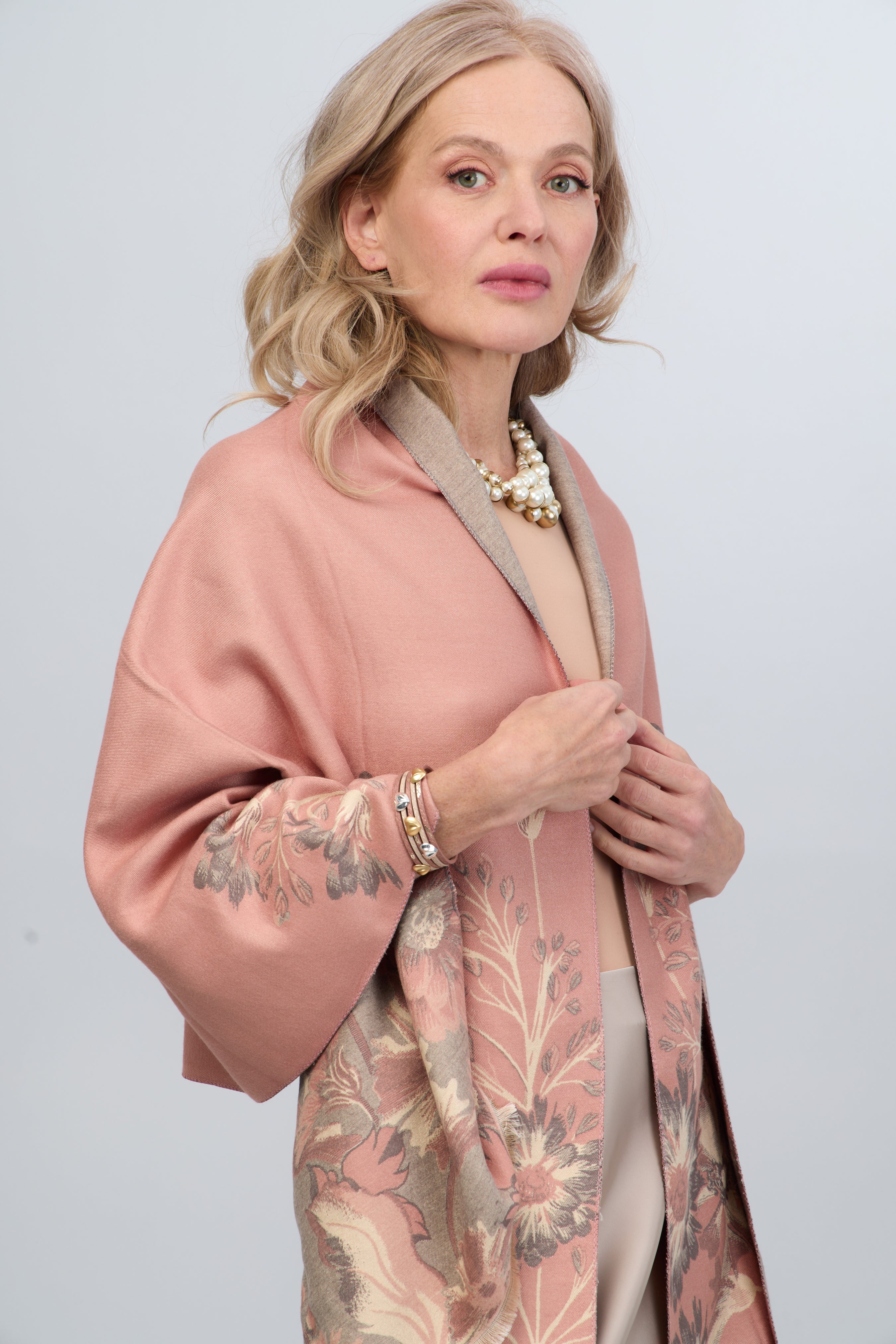 Reversible Floral Oversized Scarf - Soft Winter Shawl Wrap for Women - Perfect for Cold Weather, Travel & Fashion Accessories