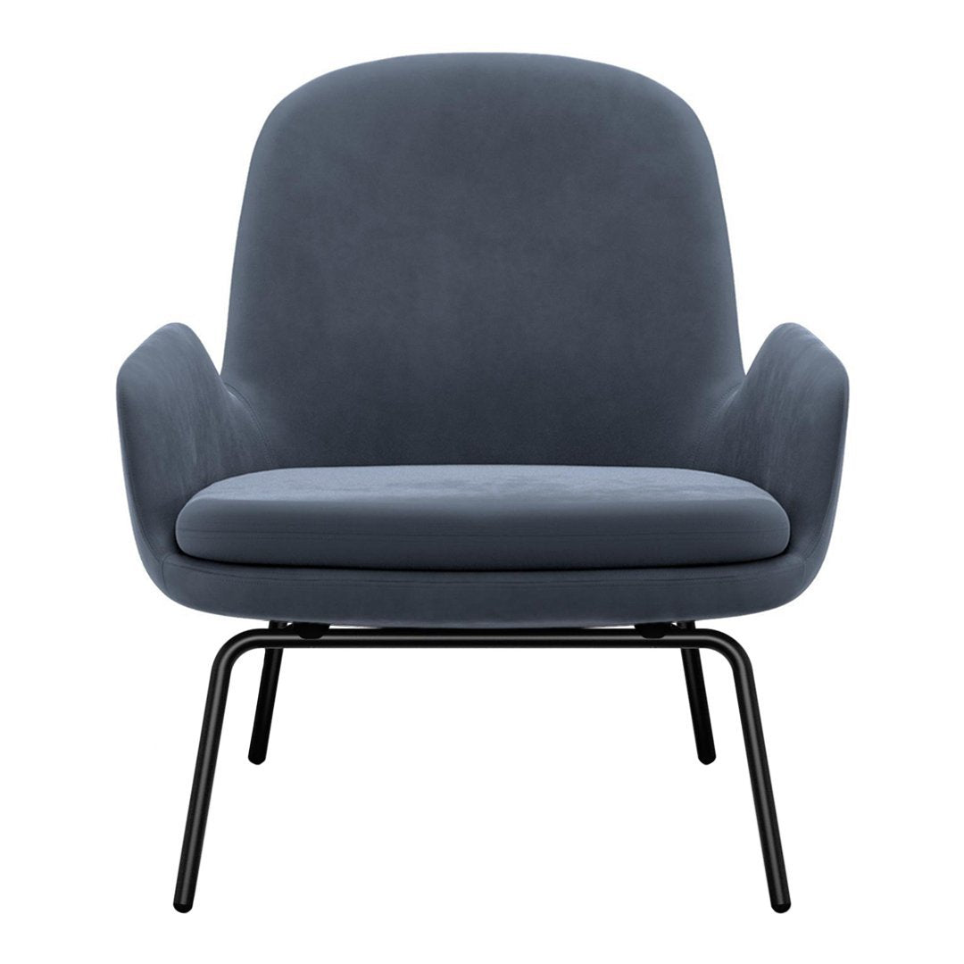 Modern Era Lounge Chair - Low Profile Mid Century Design for Living Room, Bedroom & Office - Comfortable Relaxing Armchair with Wooden Legs