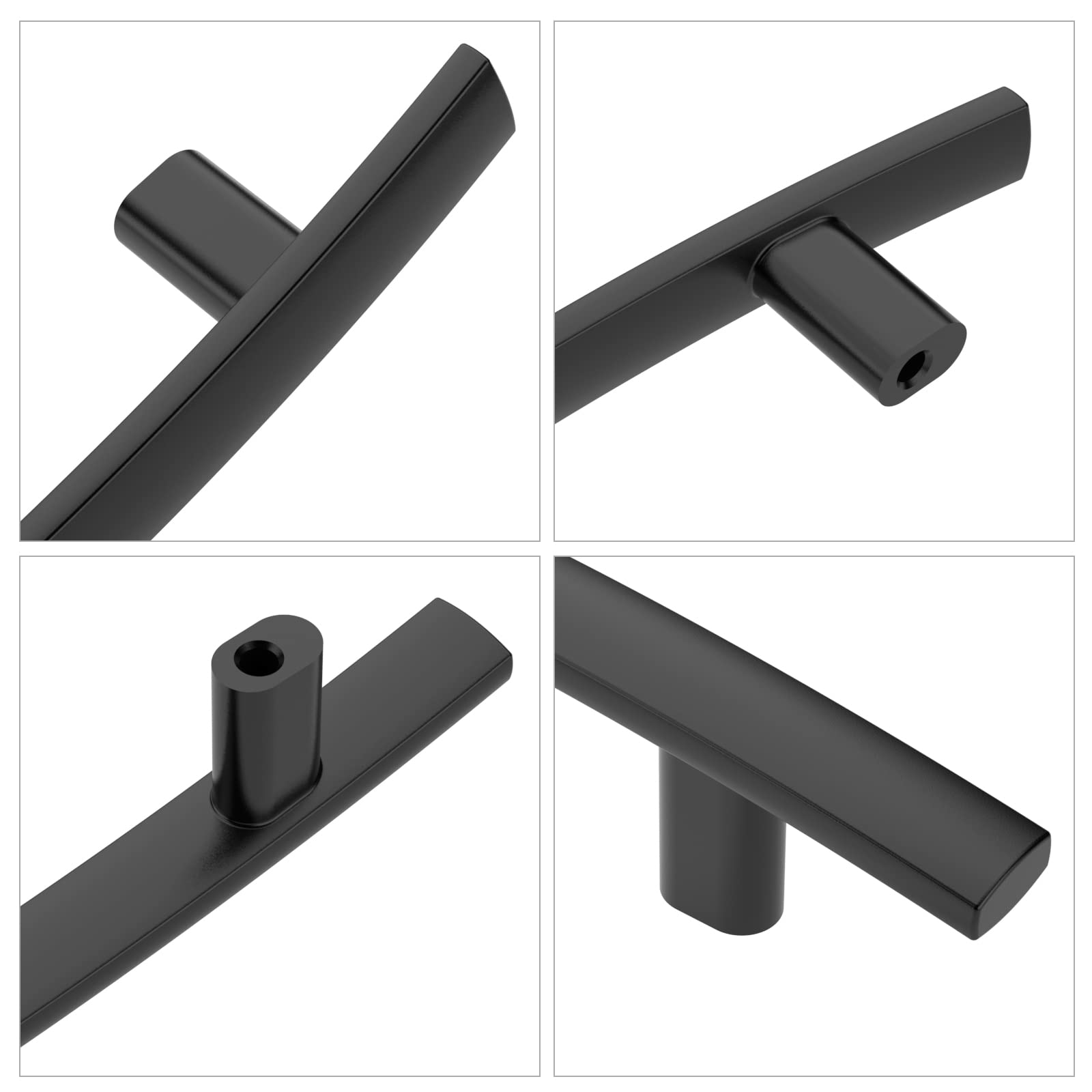 AOOTOCH 10 Pack 3 Inch Matte Black Cabinet Handles - Modern Kitchen Cabinet Pulls & Cupboard Hardware for Drawers, Wardrobes, Bathroom Vanities & Furniture (Durable & Stylish)