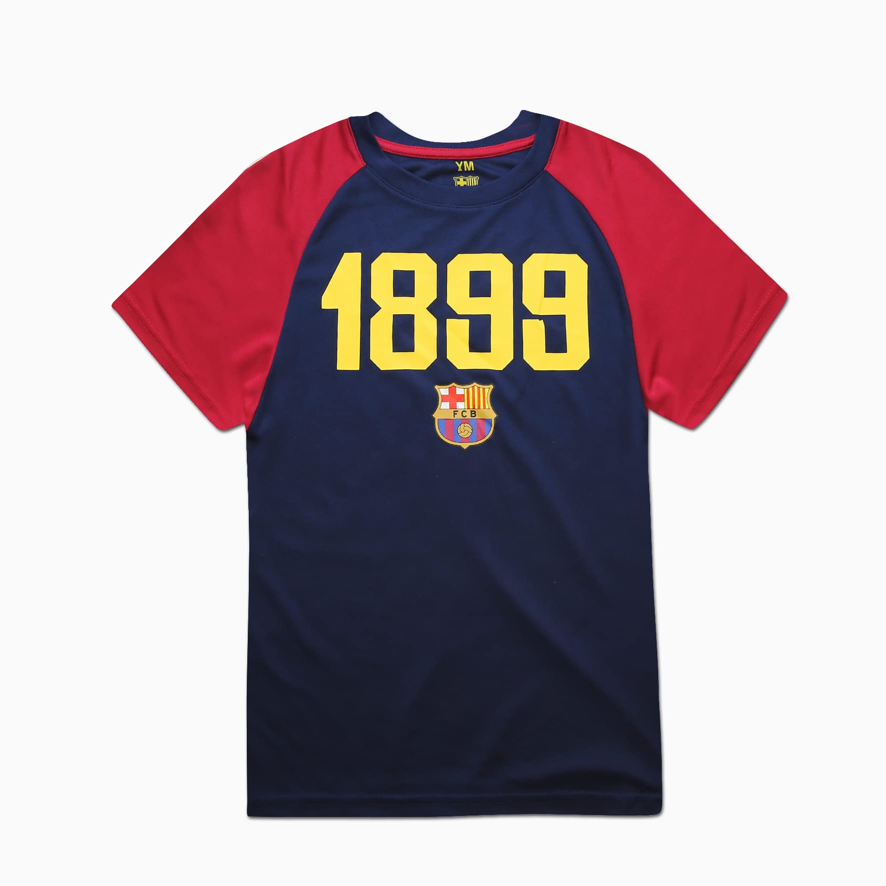 Icon Sports Boys' FC Barcelona Training Shirt - Youth Soccer Jersey for Kids - Lightweight Breathable Football Practice Top - Perfect for Training, Matches & Fan Gear