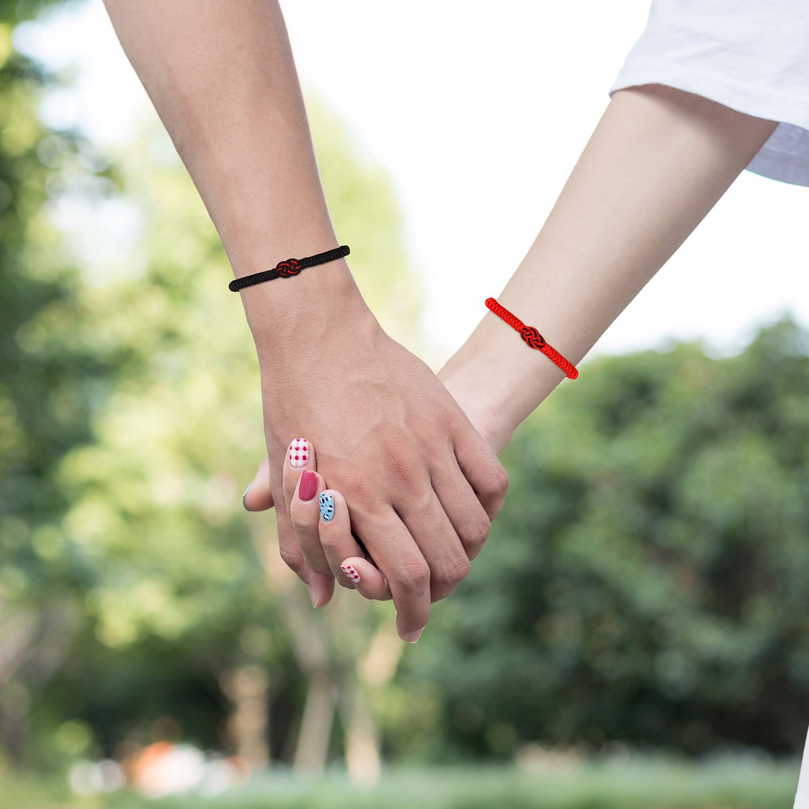 Matching Couple Bracelets for Him and Her - Best Friendship & Romantic Gifts for Birthday, Anniversary - Red String of Fate Soulmate Bracelets for Boyfriend, Girlfriend, Wife - Perfect for Date Nights, Valentine's Day & Long Distance Relationships