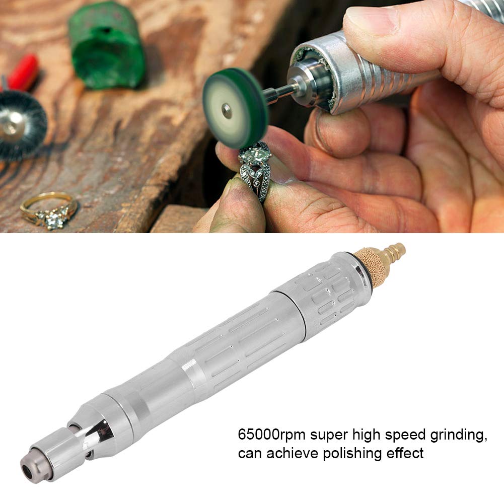 Air Micro Die Grinder - High Power Saving Pneumatic Grinding Tool with 180° Straight Handle for Glass, Stone & Metal | Perfect for Jewelry Making, DIY Crafts & Precision Polishing