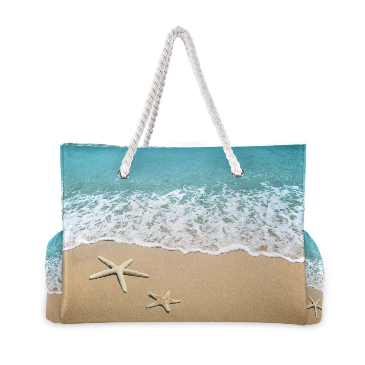 **Large Starfish Beach Tote Bag for Women - Waterproof Pool Shoulder Bag Purse for Beach, Swimming, Travel & Shopping**