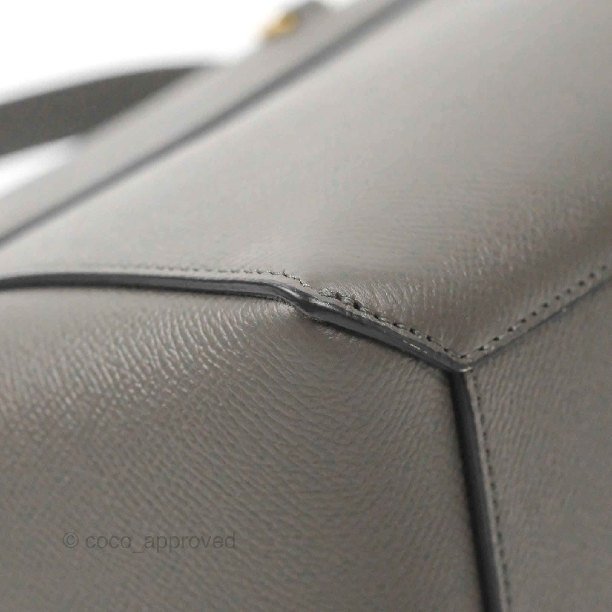 Celine Nano Belt Bag in Grey Grained Calfskin with Gold Hardware - Perfect for Everyday Use, Work & Travel