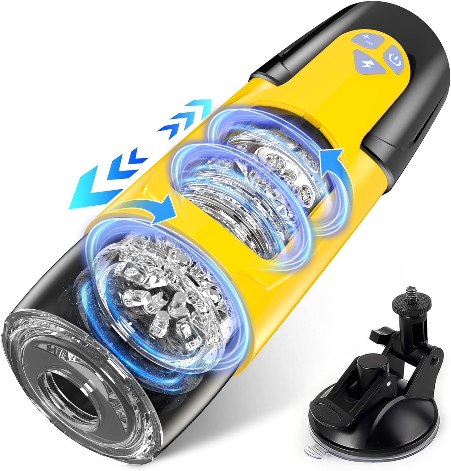 Cafatop Automatic Male Masturbator - 7 Thrusting & Rotating Modes Electric Pocket Pussy Stroker with Suction Base for Penis Stimulation | Adult Sex Toy for Men | Perfect for Solo Play & Discreet Pleasure at Home