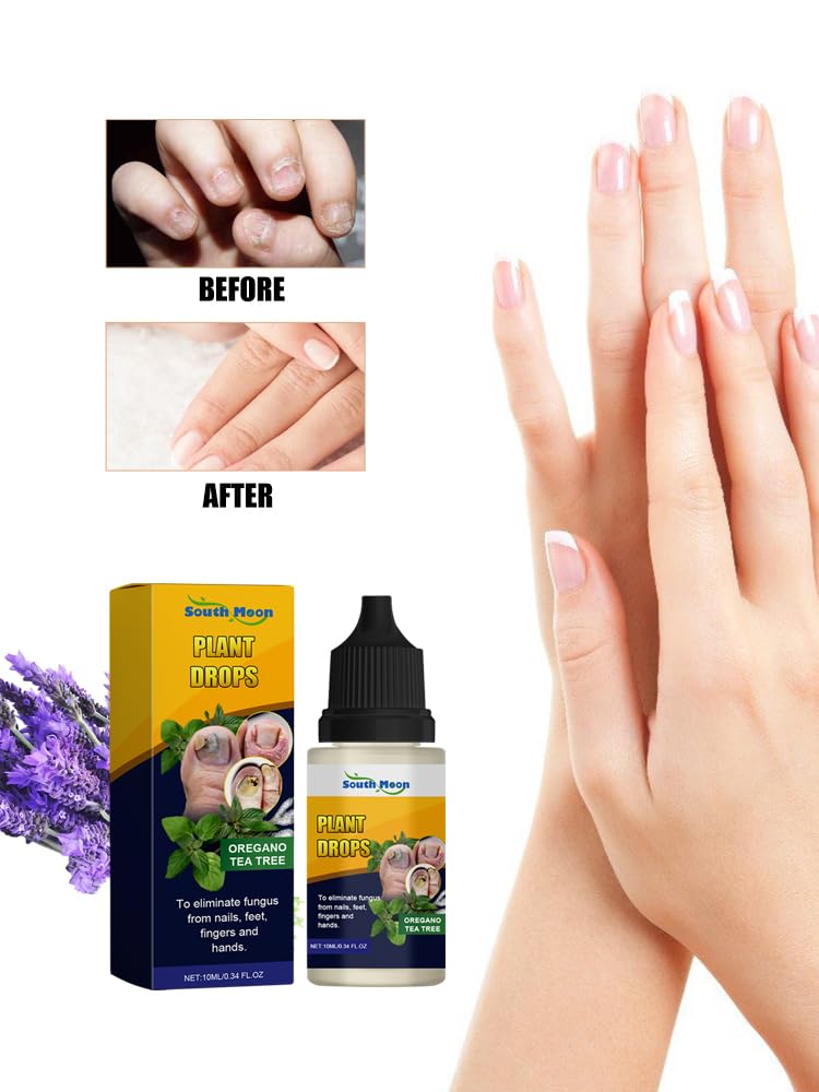 South Moon Plant Drops & Multi-Purpose Nail Treatment - 2 oz Natural Cuticle Oil for Dry Hands, Nail Growth & Hydration | Perfect for Manicures, Pedicures & At-Home Nail Care