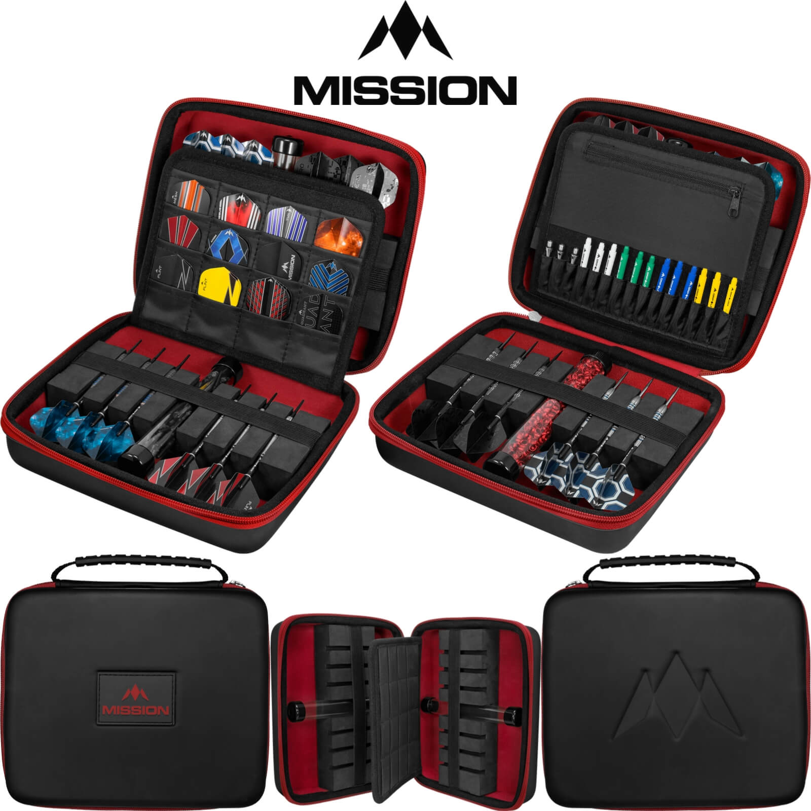 Mission Freedom Luxor Darts Case - Professional Dart Storage & Carrying Case for Steel Tip & Soft Tip Darts - Perfect for Bars, Tournaments & Home Practice