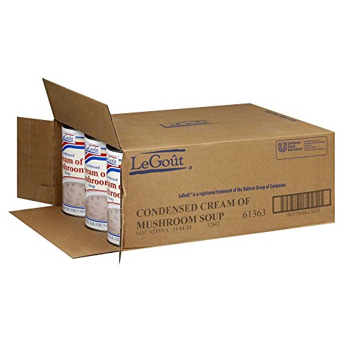 Legout Cream of Mushroom Condensed Soup - 50 oz Can (Pack of 12) | Bulk Pantry Staple for Cooking, Casseroles & Soups | Perfect for Camping, Emergency Food Storage & Meal Prep
