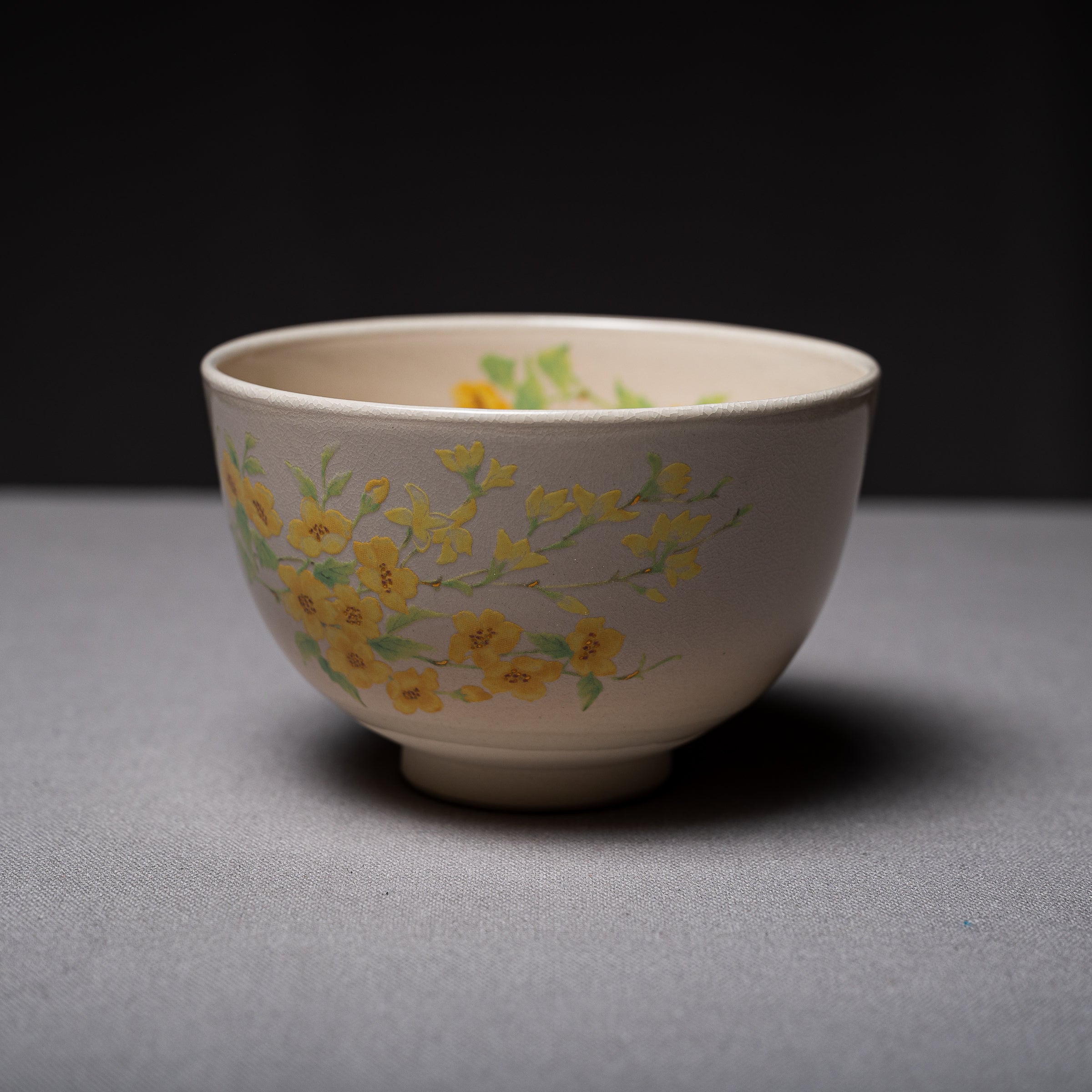Premium Matcha Bowl Set - Traditional Japanese Ceramic Tea Cup for Whisking & Serving - Perfect for Tea Ceremonies, Home Use & Gifts - Mimosa Design