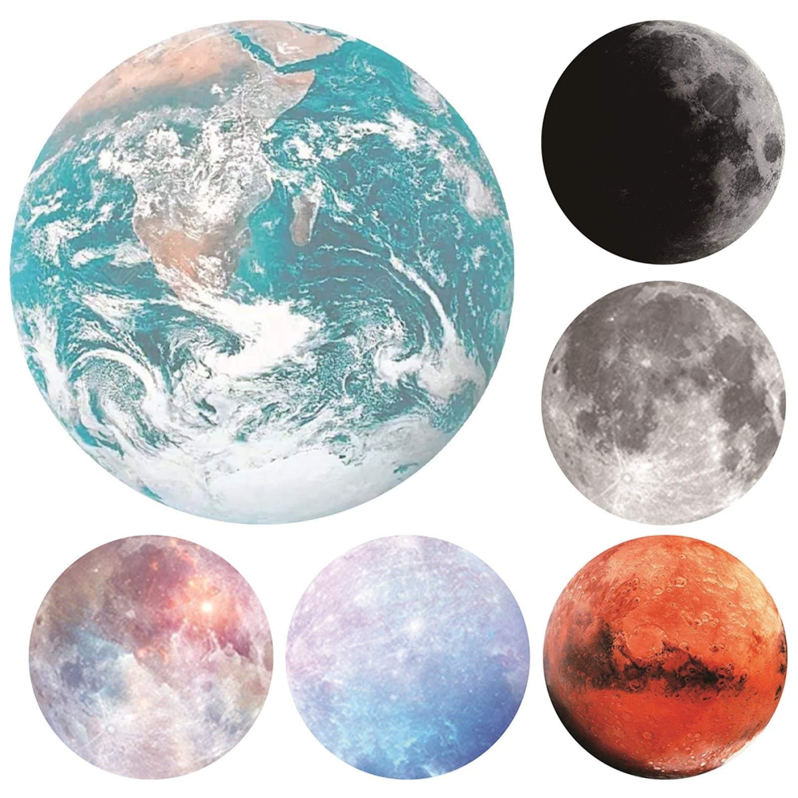 Qiguch66 Gaming Mouse Pad - Round Earth/Moon/Mars Pattern Non-Slip Mouse Mat for PC, Laptop & Office Use | Ergonomic Computer Accessory for Gamers & Professionals | Random Color & Style