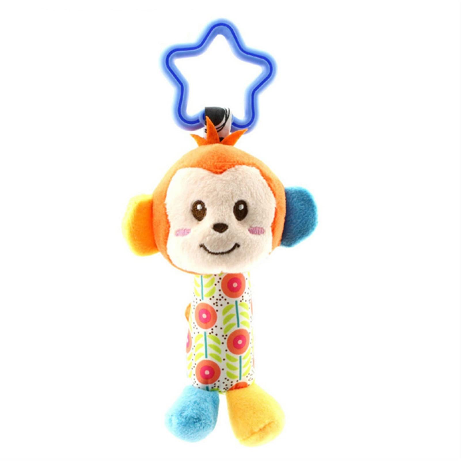 BaiLihuishangwu Soft Plush Stroller Toys for Newborns 0-12 Months - Cute Monkey Rattle, Hanging Mobile & Educational Baby Toy (Style 2) | Perfect for Crib, Stroller & Playtime