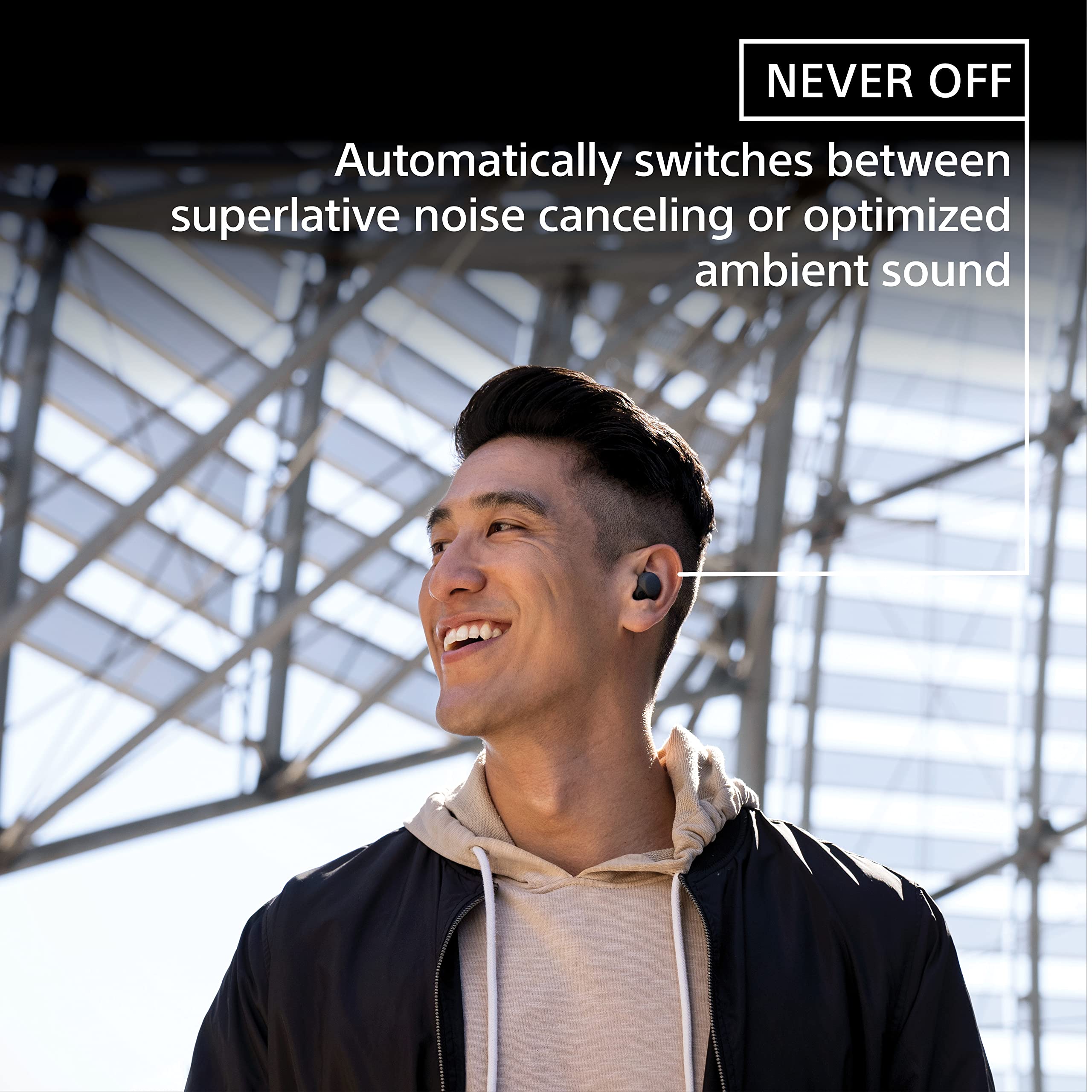Sony LinkBuds S Truly Wireless Noise Canceling Earbuds with Alexa Built-in, Bluetooth 5.2 Headphones for iPhone & Android - Crystal Clear Sound, Comfort Fit - Perfect for Workouts, Commuting & Travel (White)