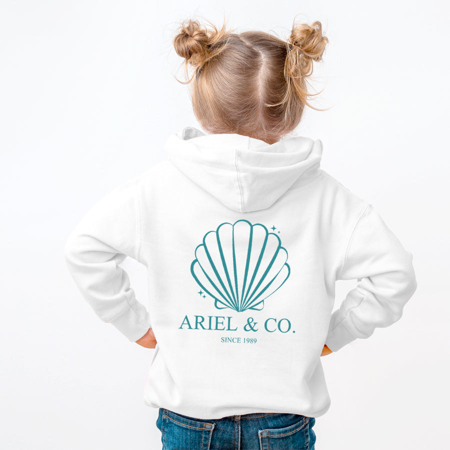 Ariel & Co 1989 Vintage Back Logo Hoodie - Soft Cotton Pullover for Men & Women - Perfect for Casual Wear, Street Style & Retro Fashion