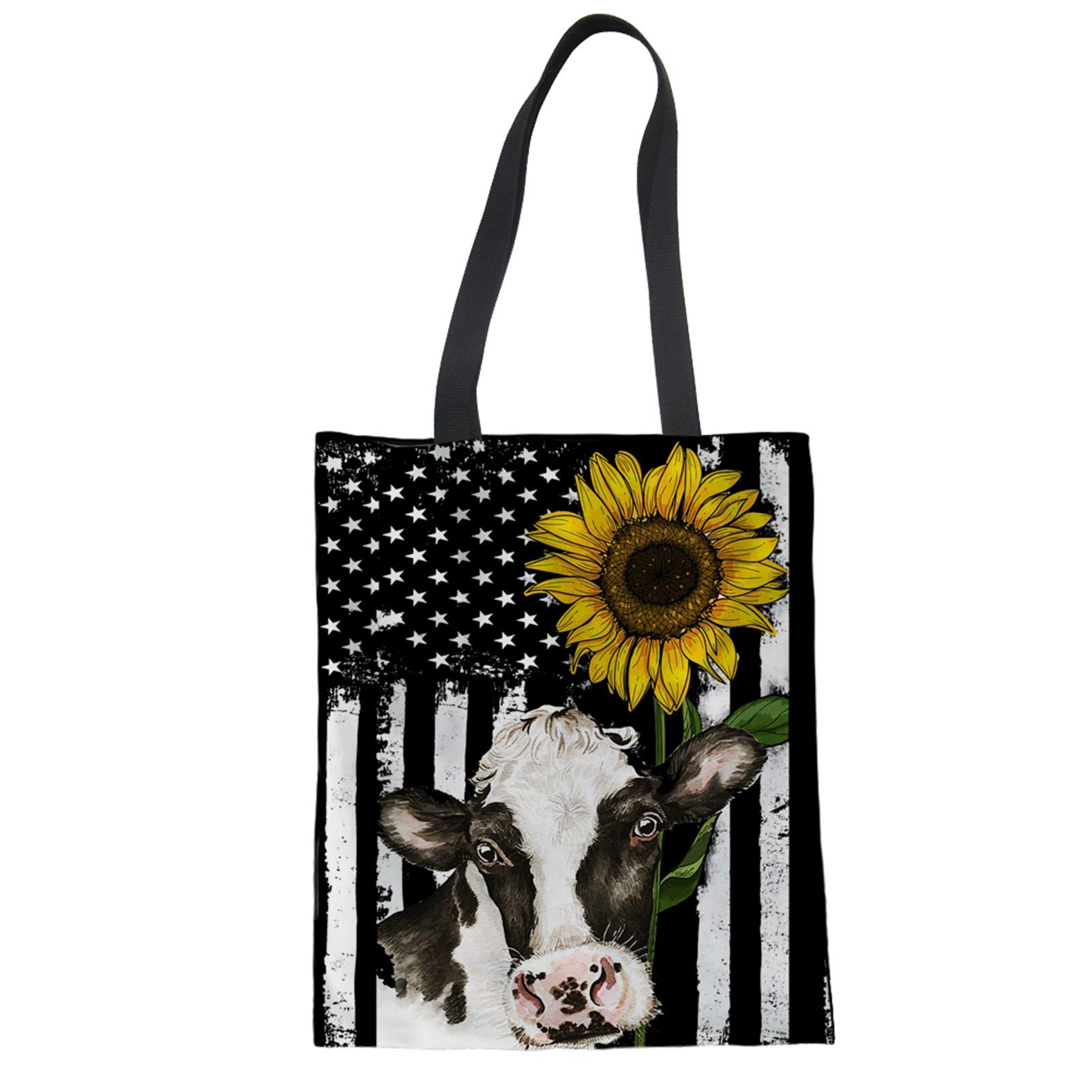 Heavy Duty Reusable Grocery Bags with Handles - Washable Canvas Tote Shopping Bags for Groceries, Farmers Market & Eco-Friendly Shopping