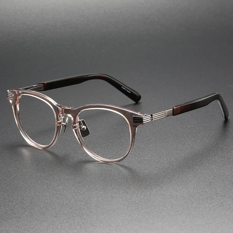Aimee Unisex Full Rim Round Acetate Eyeglasses 12011 - Stylish & Durable Eyewear for Men & Women - Perfect for Reading, Work & Everyday Fashion