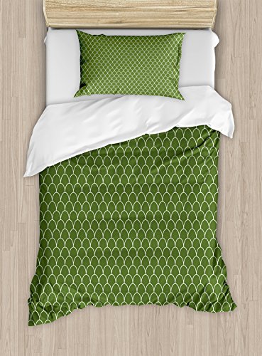 Olive Green and White