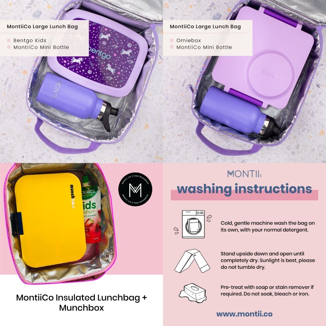 MontiiCo Large Insulated Lunch Bag for Work, School & Picnics - Leakproof Cooler Tote with Adjustable Strap - Keep Food Fresh for Hours - Perfect for Office, College & Outdoor Activities