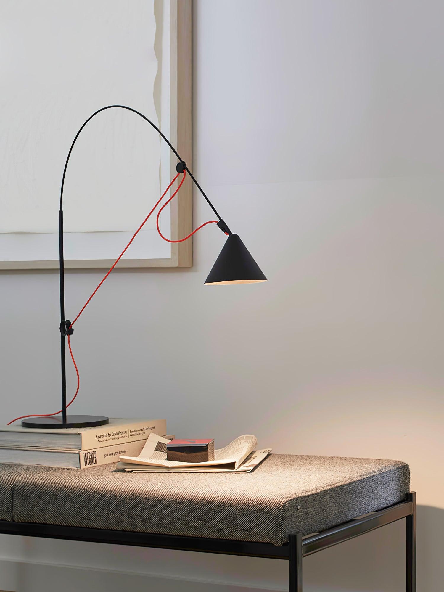Modern Black Table Lamp with USB Port - Adjustable Brightness for Bedroom, Office & Living Room - Stylish Nightstand Reading Light for Home Decor