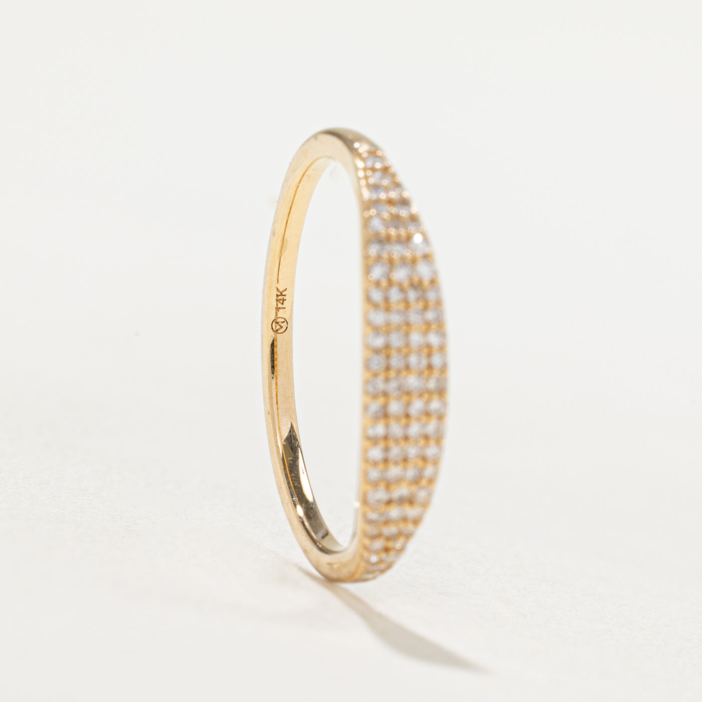 Pavé Set Diamond Tapered Band Ring - 0.13 Carat Total Weight (ctw) - Size 6 - Perfect for Engagement, Wedding, Anniversary & Special Occasion Gifts