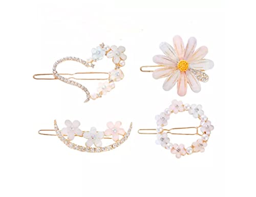 Flower Design 4set Hair Clips