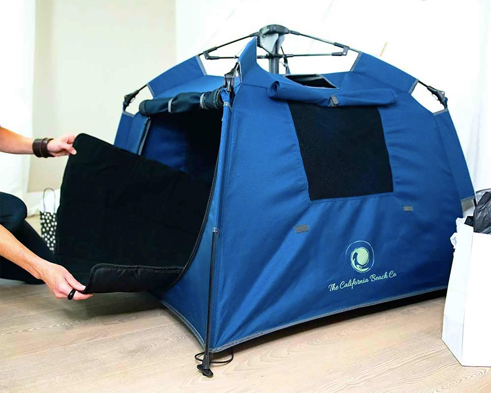 Pop 'N Go Pets Playpen - Portable Lightweight Foldable Pet Playpen for Dogs, Cats & Small Animals - Indoor & Outdoor Puppy Kennel with Canopy & Mattress Pad - Perfect for Travel, Camping & Backyard Play