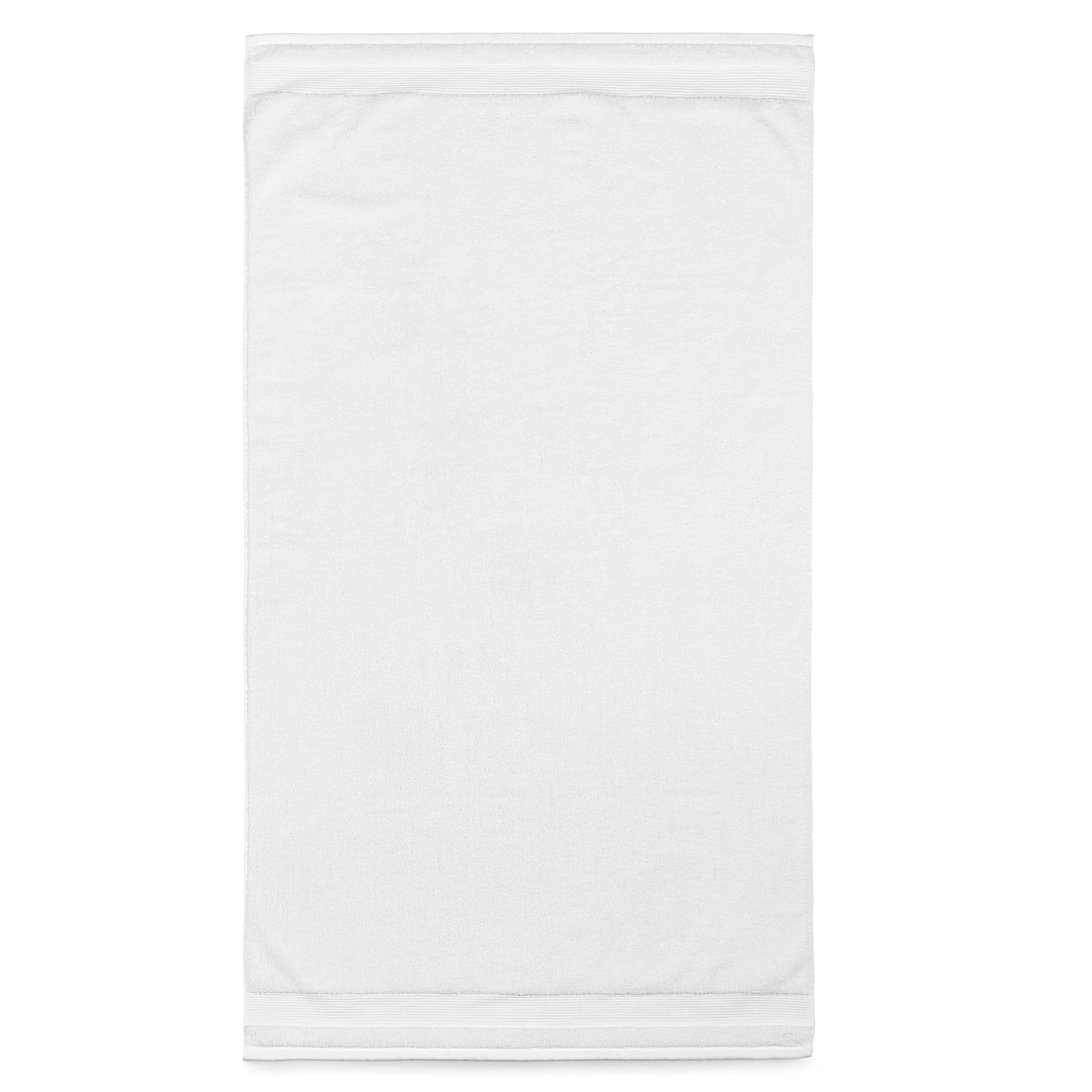 Martha Stewart 6-Piece 100% Cotton Bath Towel Set - 2 Bath Towels, 2 Hand Towels, 2 Washcloths | Ultra Soft, Highly Absorbent & Quick-Drying | Luxury Bathroom Essentials for Spa, Hotel & Home Use (White)